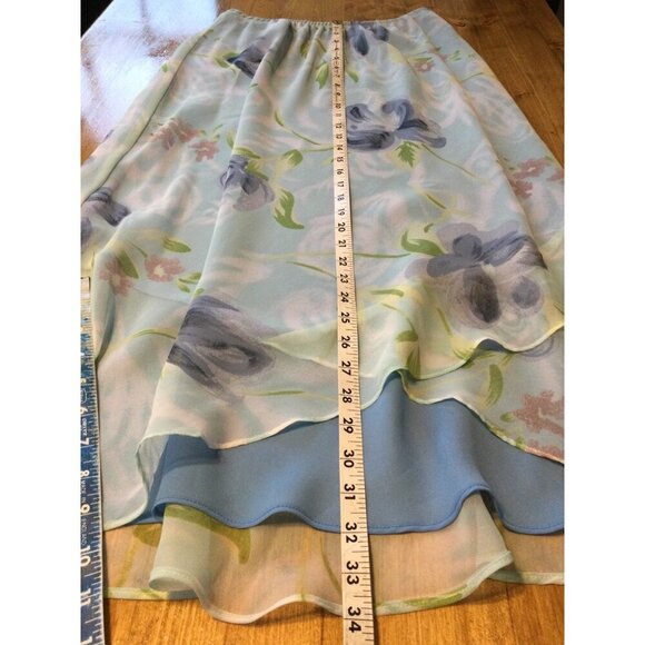 Periwinkle Womens Fairy Top & Skirt Set Floral Layered Sheer Size 12 - Picture 13 of 15